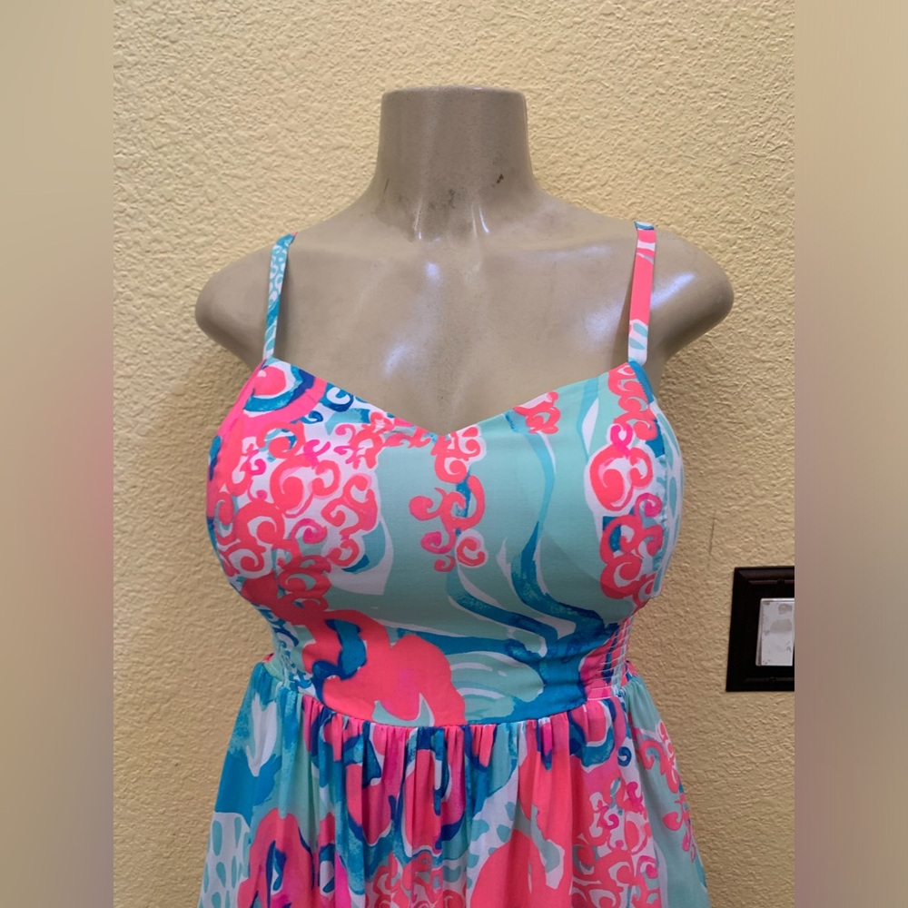 NWT $178 Lilly Pulitzer Size 2 Christine I’m So Jelly Multicolored Print Dress - Picture 3 of 12